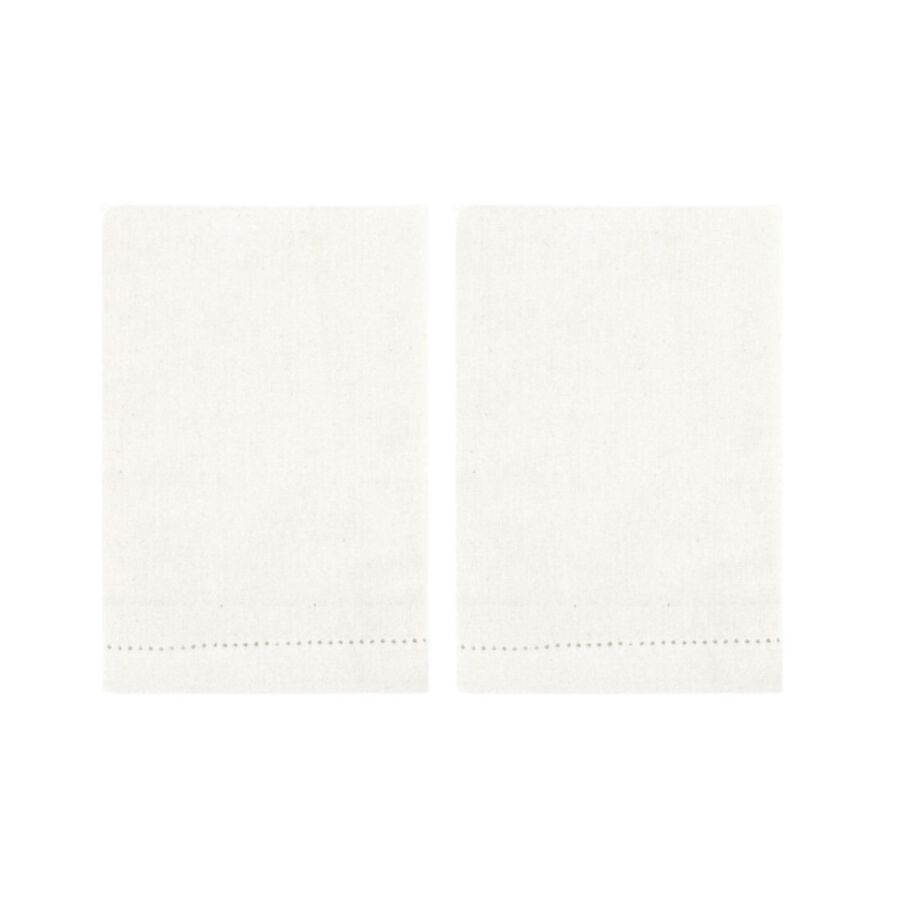 Set de 2 servilletas de algodón blanco Vainica43x43cm