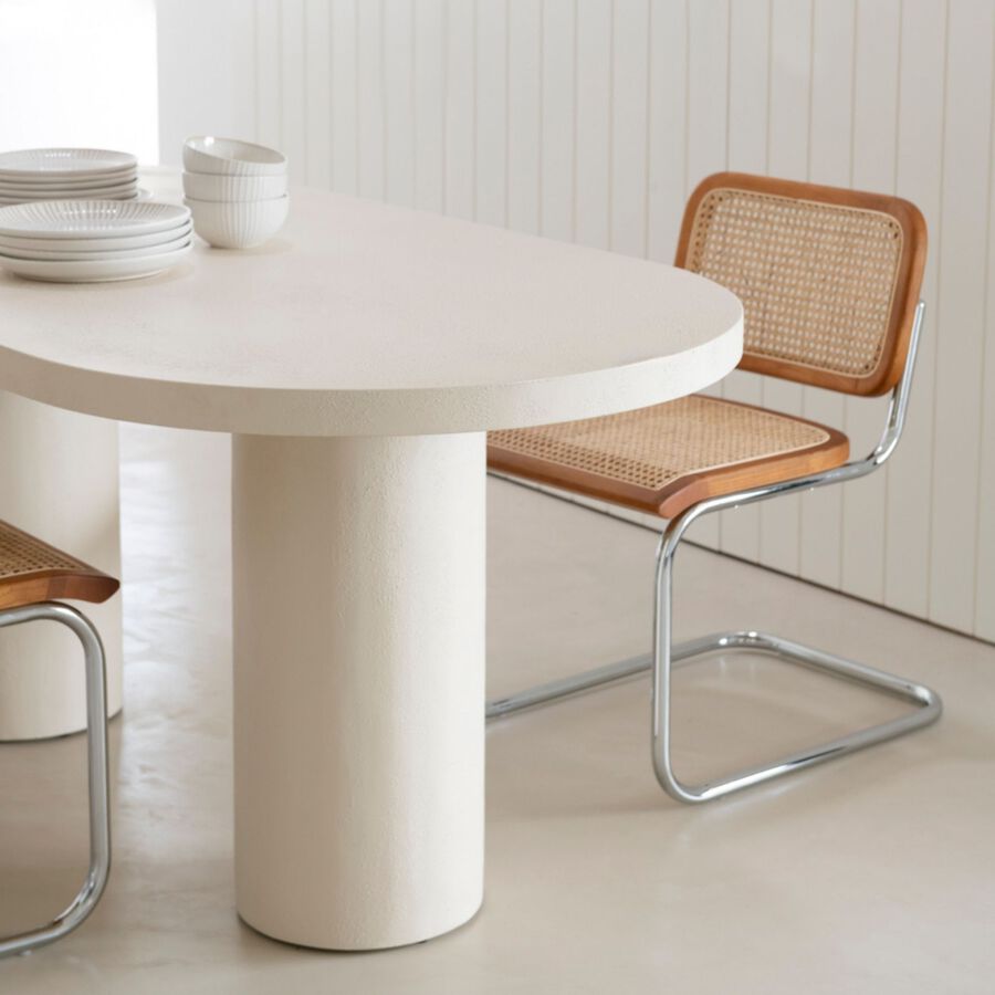 Mesa de comedor de microcemento Kurli 180x90x76cm Clau&Chloe