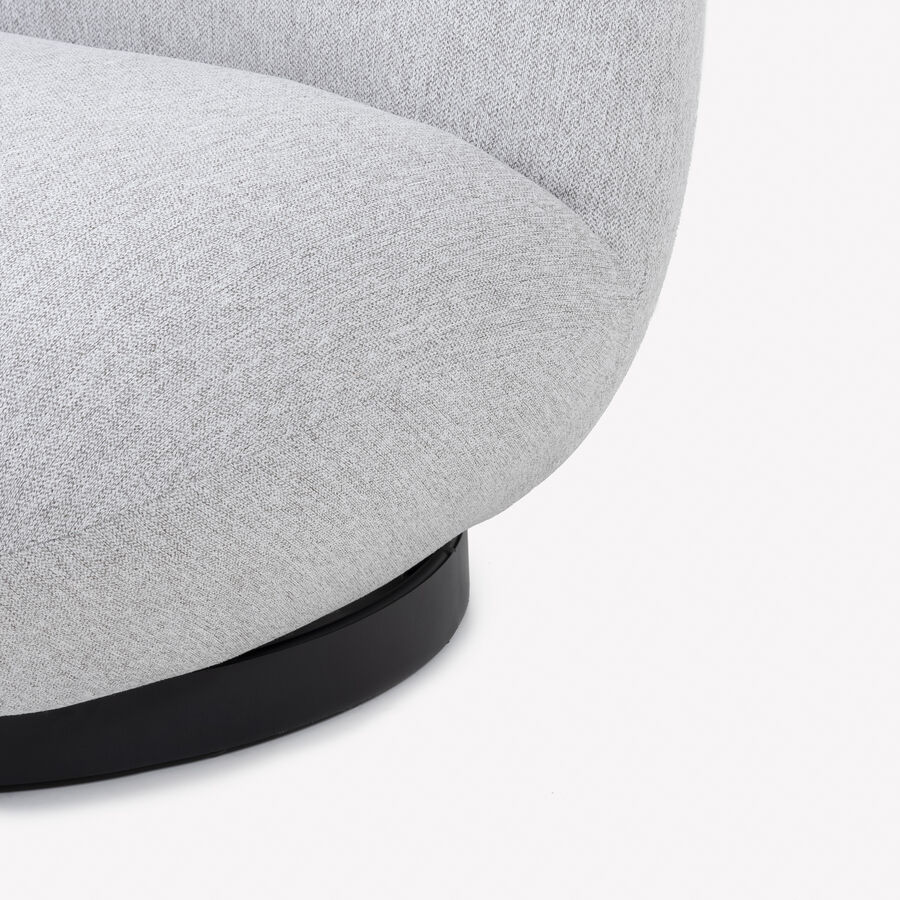 Butaca gris giratoria Pacha 81x95x71cm Clau&Chloe