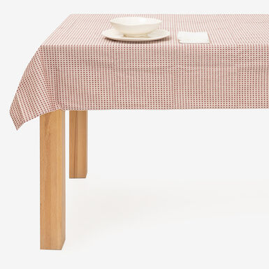 Mantel de algodón reciclado granate Trivial 140x250cm