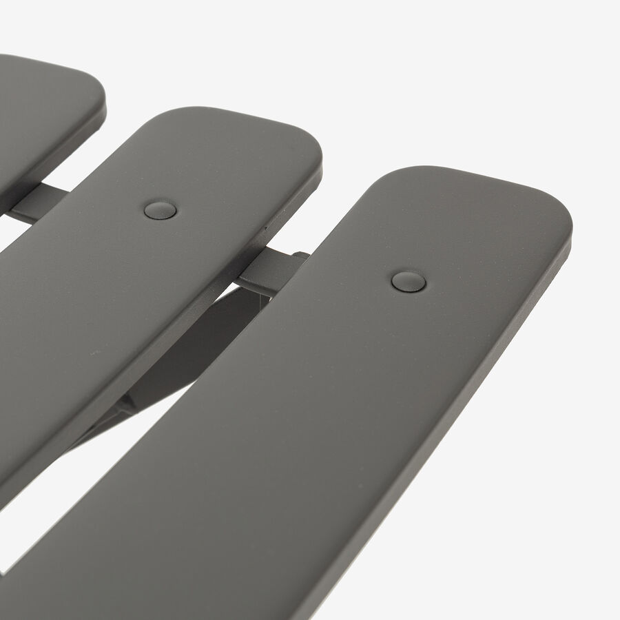 Set de jard&iacute;n plegable de mesa y 2 sillas de acero gris oscuro Bistro