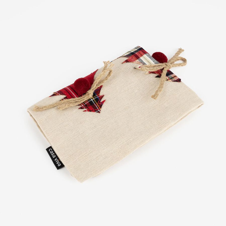 Funda de cojín con Árboles tartán 30x45cm