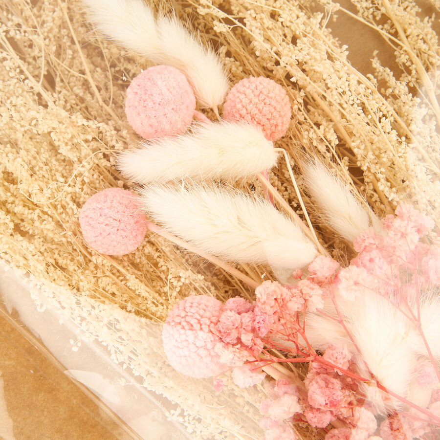 Ramo de flores secas rosa 75cm