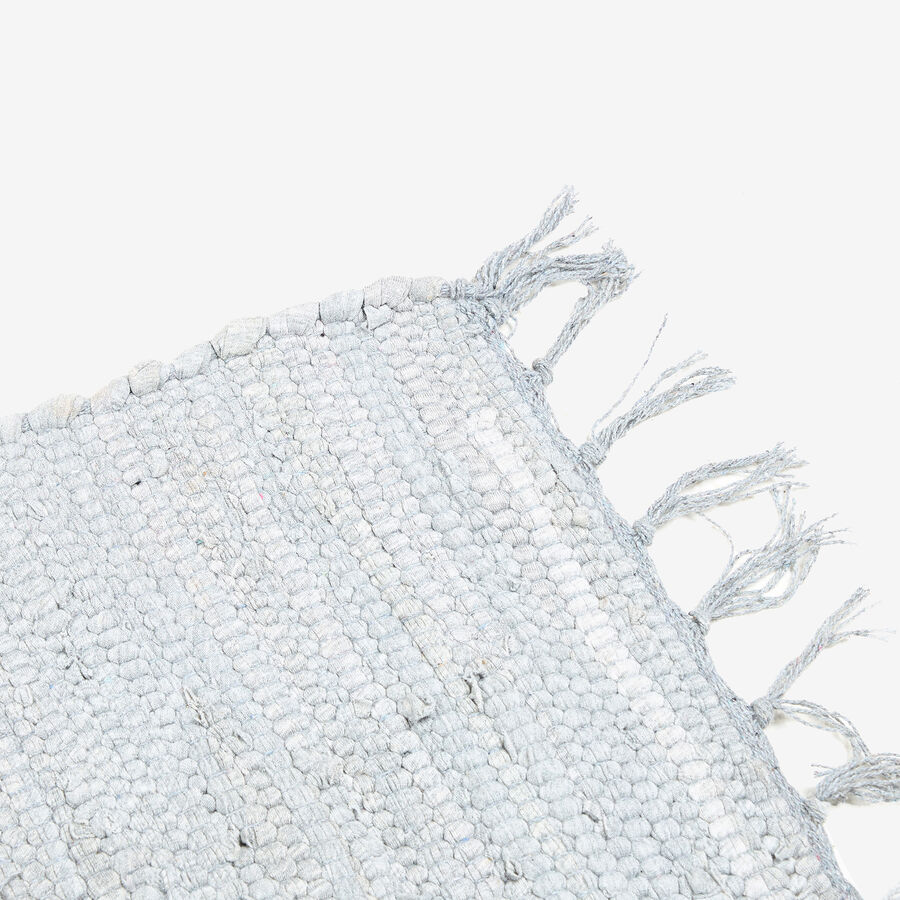 Alfombra con flecos topo 50x80cm