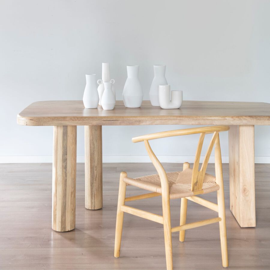 Mesa de comedor de madera de mango Barlet 180x90x76cm Clau&Chloe