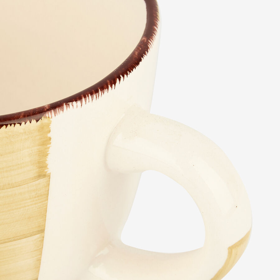 Taza jumbo de gres beige Bernal &Oslash;8x11cm 43cl