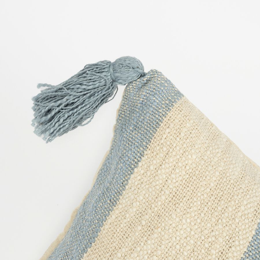 Funda de cojín azul de algodón Eneli 30x45cm