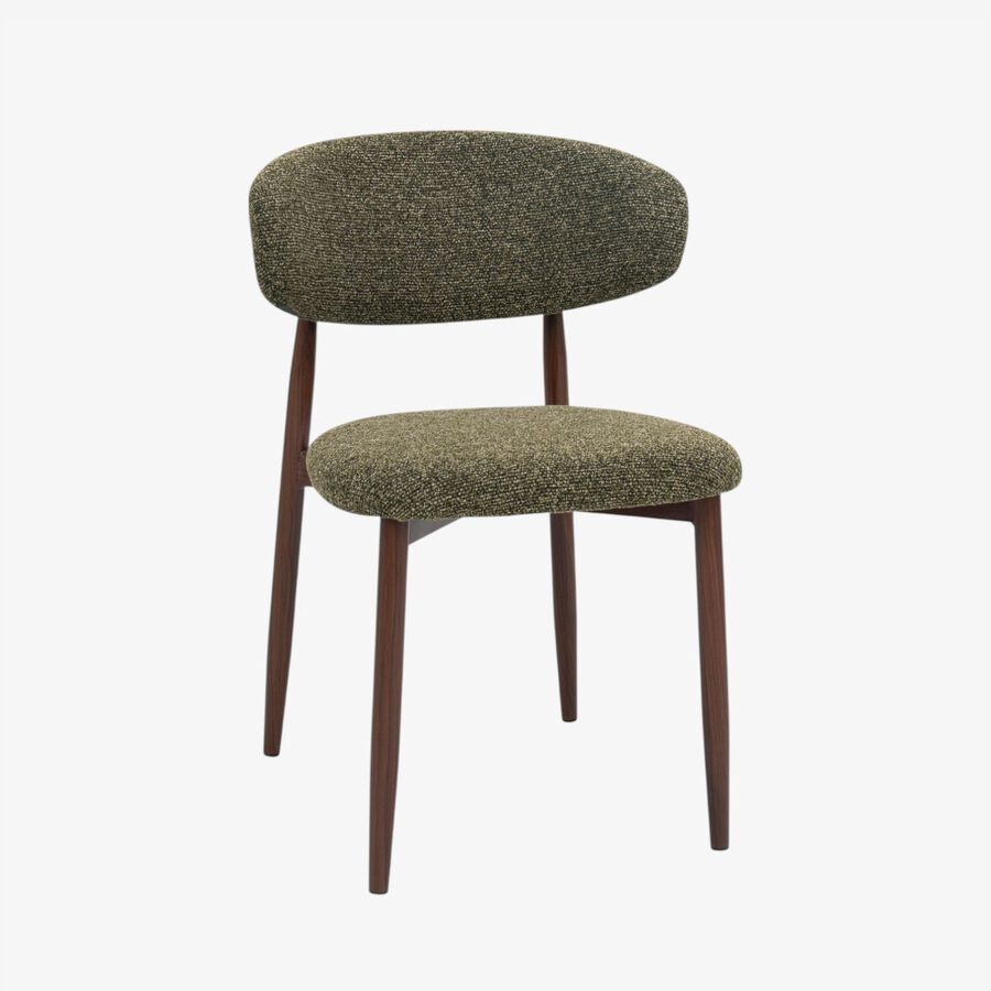 Silla de comedor efecto madera verde Martina 54x52x76cm Clau&Chloe