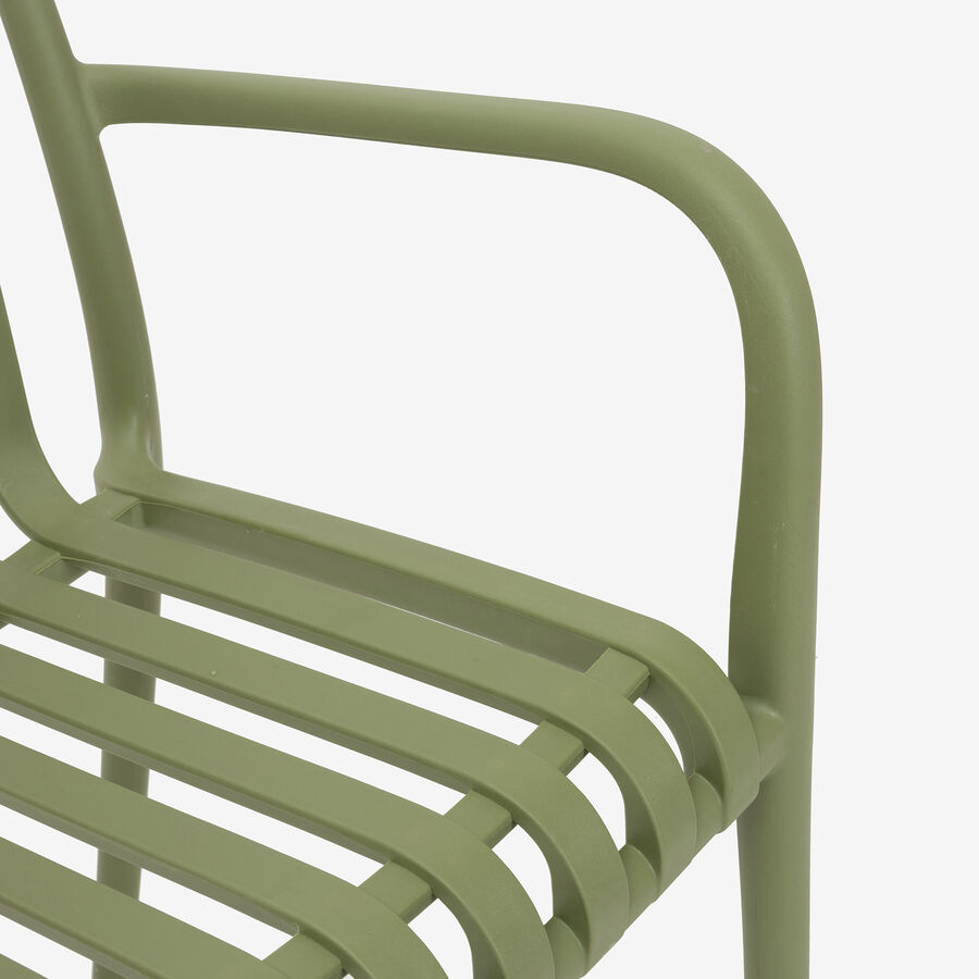 Silla de jardín verde Happel 55x81x57cm