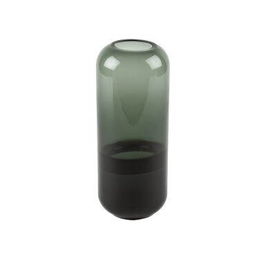 Jarrón de vidrio tintado gris Bottle 25cm