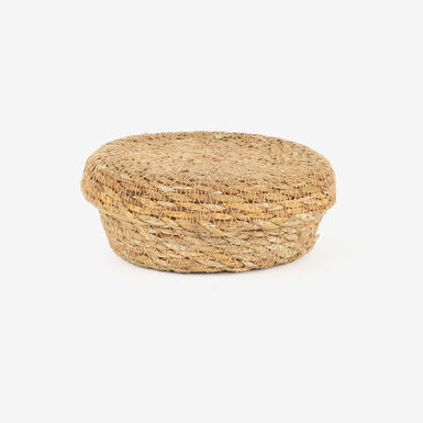 Set de 6 posavasos de fibras naturales con caja typha Ø12x5cm