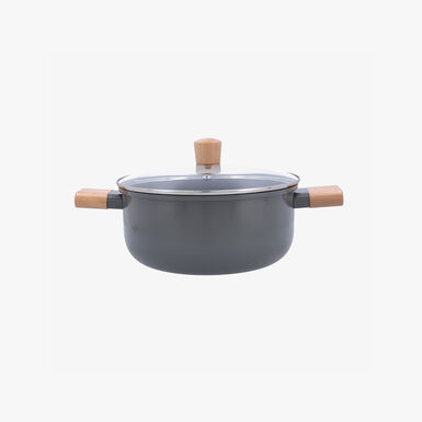 Cacerola con tapa de aluminio gris Mia &Oslash;24cm