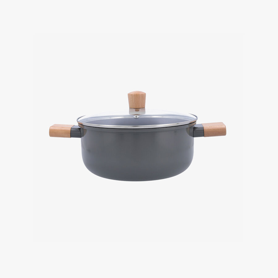 Cacerola con tapa de aluminio gris Mia &Oslash;24cm
