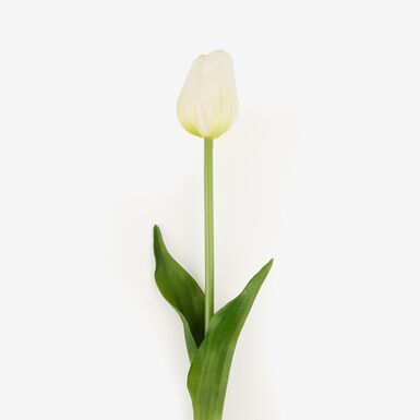 Flor artificial tulipán blanco 48cm