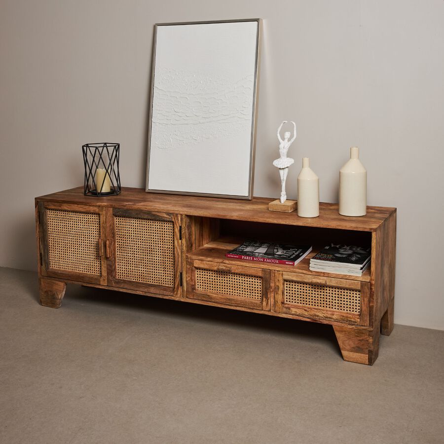 Mueble de TV de madera de mango Merlin 175x45x57cm Clau&Chloe