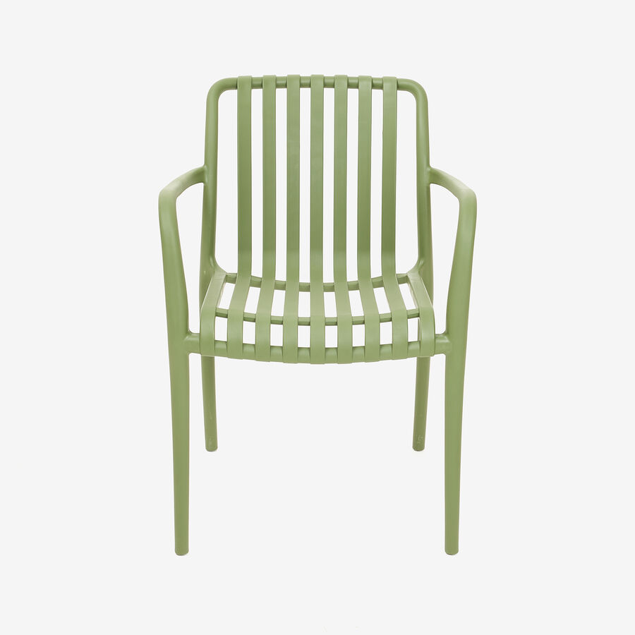 Silla de jard&iacute;n apilable de polipropileno verde Happel 59x55x81cm