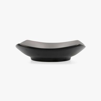 Bol cuadrado de melamina gris y negro Gio 15cm