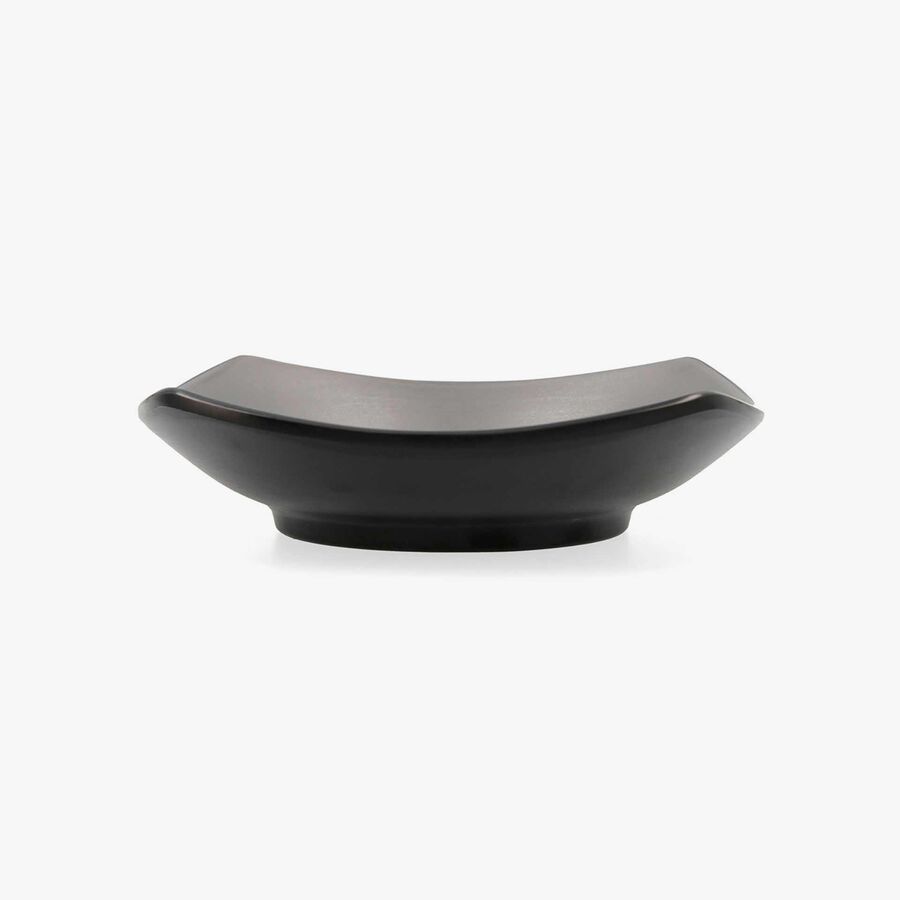 Bol cuadrado de melamina gris y negro Gio 15cm