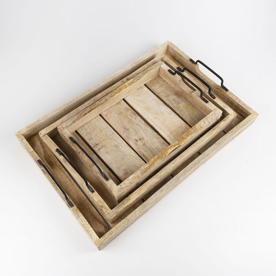 Bandeja de madera tablilla 37x25x7cm