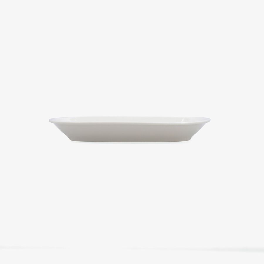 Fuente oval blanca de porcelana Regent 24x14cm