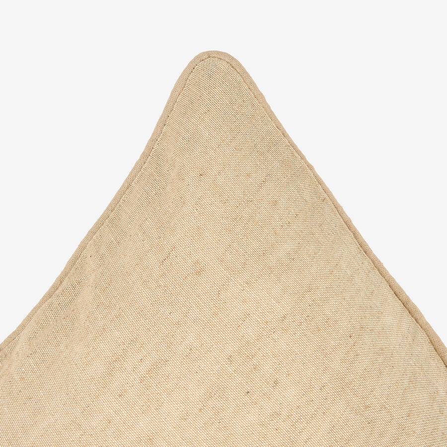 Funda de coj&iacute;n de lino beige 30x45cm