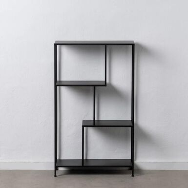 Estanter&iacute;a de metal negro Calista 65x25x110cm