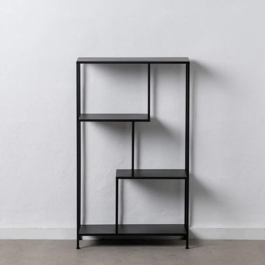 Estanter&iacute;a de metal negro Calista 65x25x110cm
