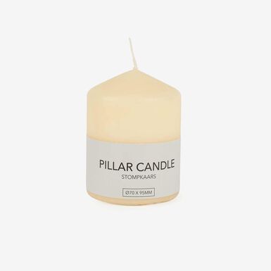 Vela decorativa pilar baja blanca Ø7x9,5cm