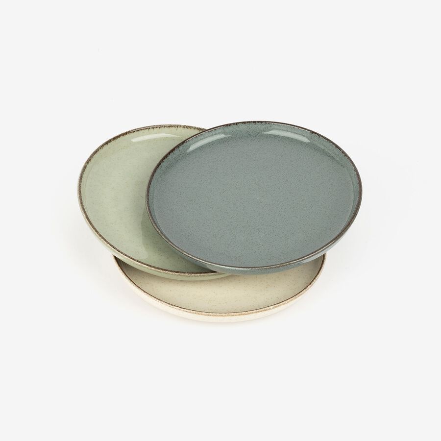 Plato de postre de porcelana azul Olite &Oslash;19cm