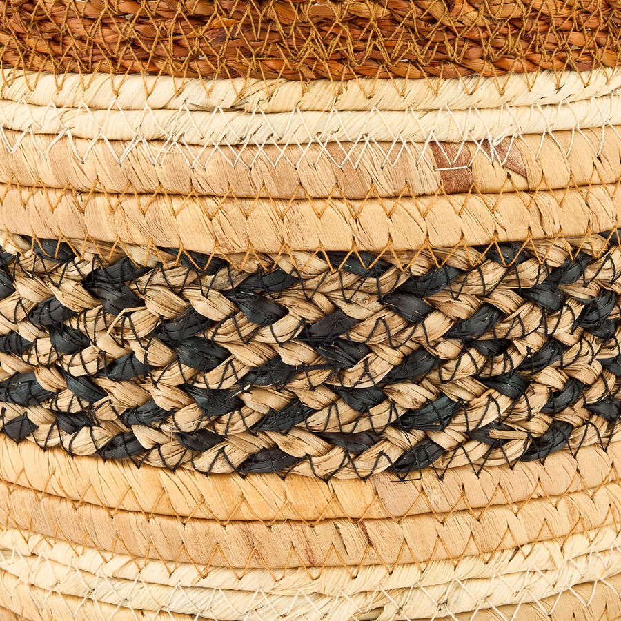 Cesta con asas de fibras naturales Evel Ø30x30cm