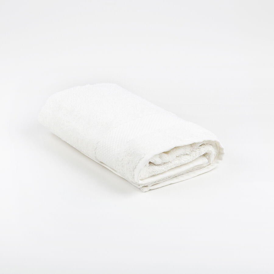 Toalla de lavabo de algodón blanco cálido Vic 50x100cm - 500 gr/m²