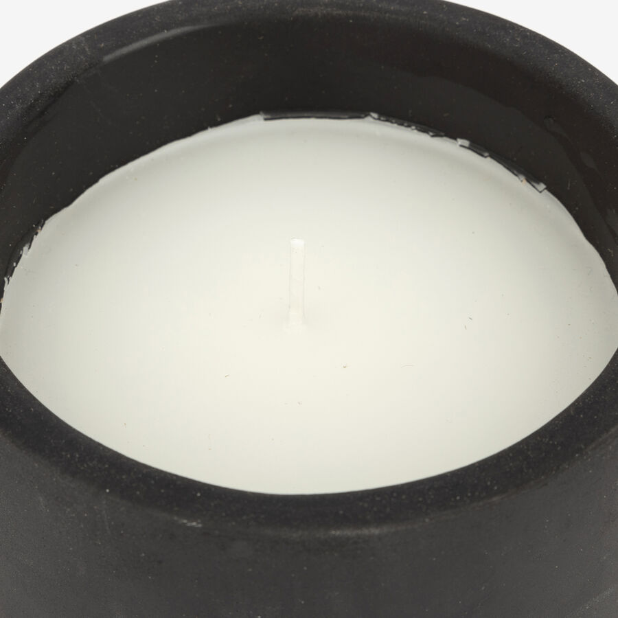 Vela en vaso de citronela y Sea Salt negro Pot 10cm