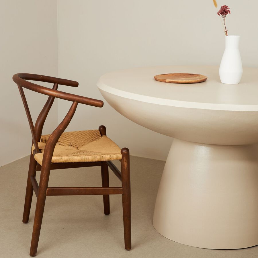 Silla de comedor de madera marron oscuro Irma 49x42x78cm Clau&Chloe