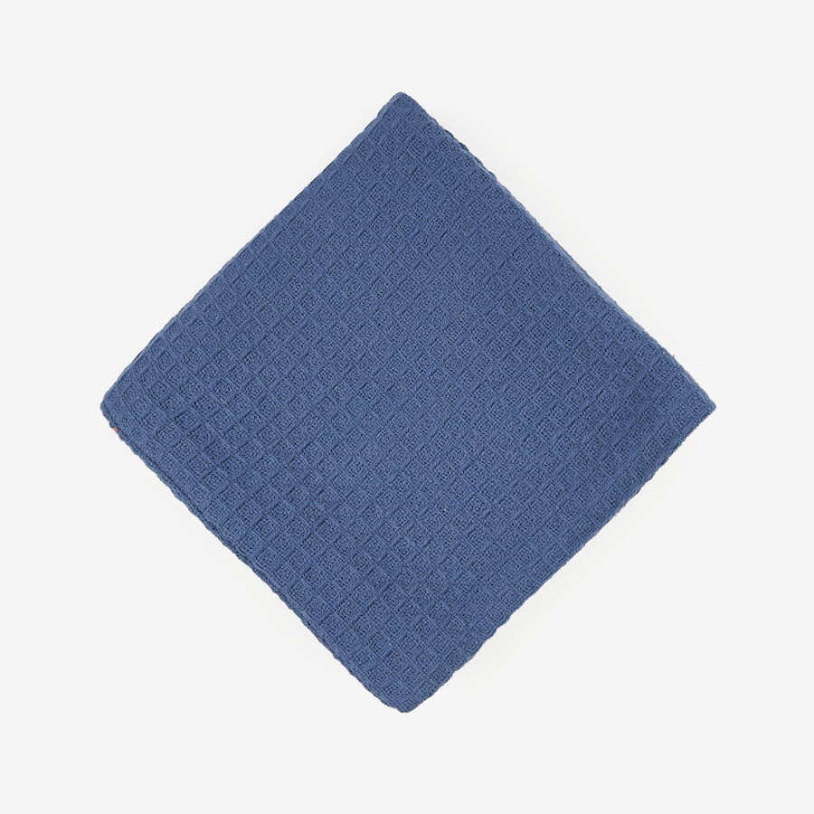 Funda de coj&iacute;n de algod&oacute;n azul Waffle 45x45cm