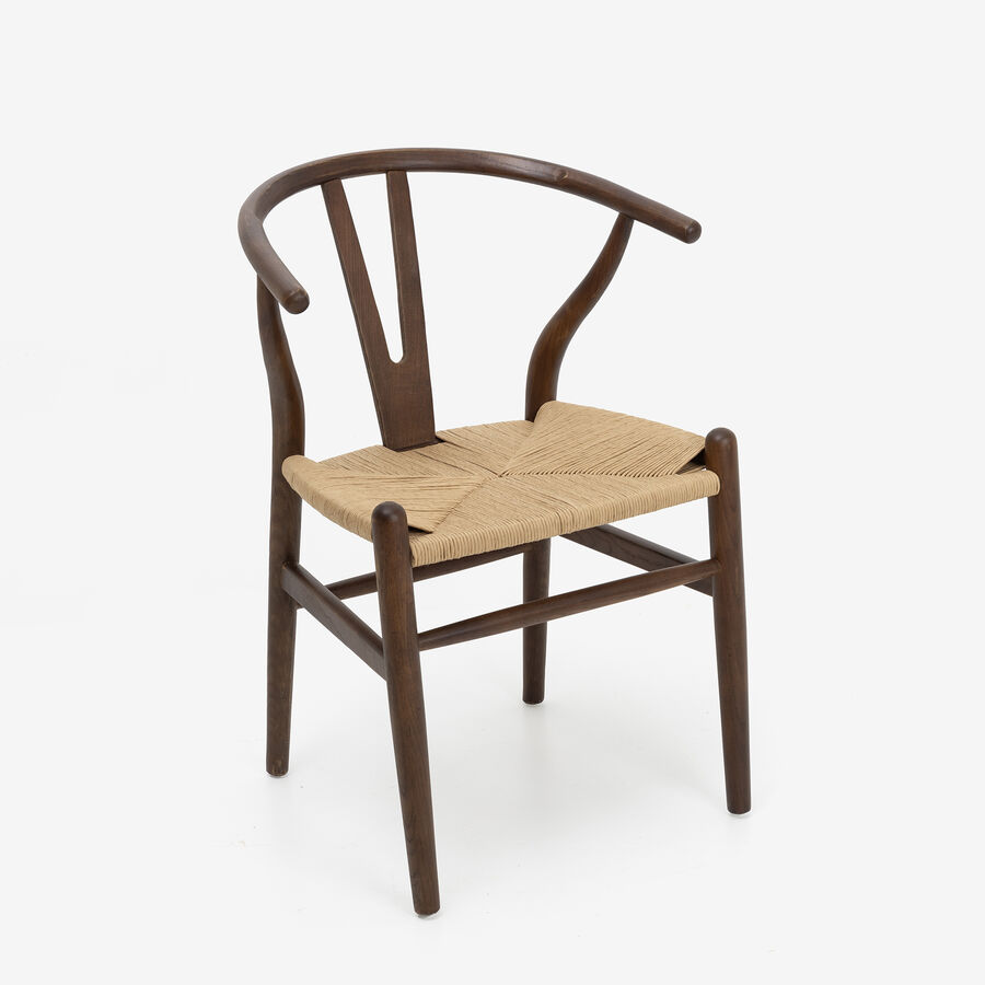 Silla de comedor de madera marron oscuro Irma 49x42x78cm Clau&Chloe