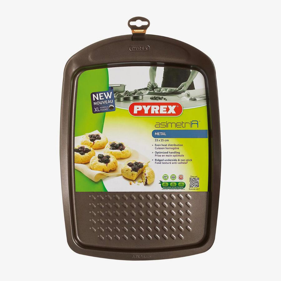Bandeja de horno asimetria gris 33x25cm Pyrex