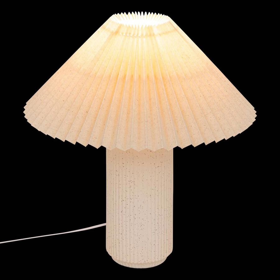 L&aacute;mpara de mesa Talya de porcelana beige 38cm
