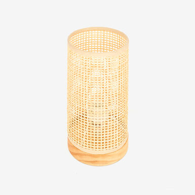 L&aacute;mpara de mesa de bamb&uacute; Lyn &Oslash;13X23cm