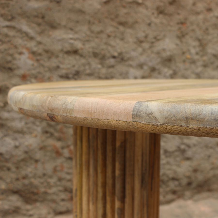 Mesa de comedor de madera de mango Singapur Ø120x76cm Clau&Chloe