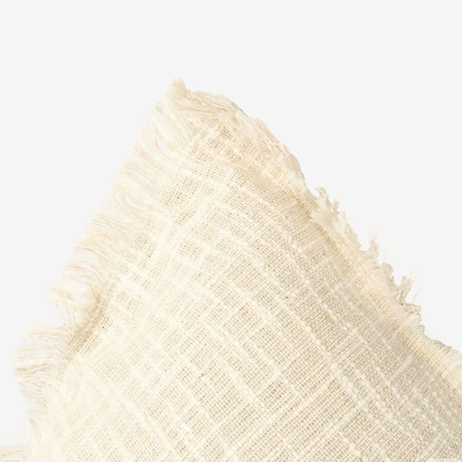 Funda de cojín de algodón con flecos Cuzco 60x60cm