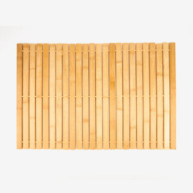 Alfombra de ba&ntilde;o de bamb&uacute; 60x40cm