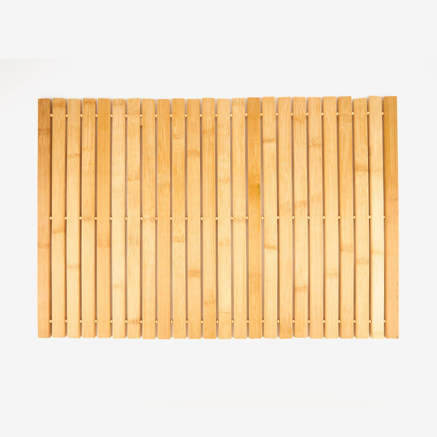 Alfombra de ba&ntilde;o de bamb&uacute; 60x40cm