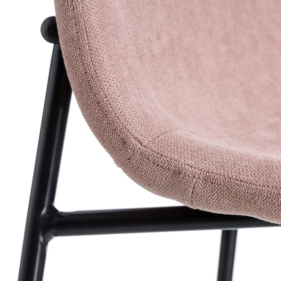 Set de 2 sillas de comedor de metal rosa Jasper 44x54x86cm