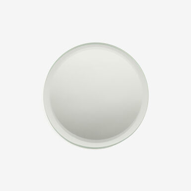 Portavelas de cristal con espejo Ø10cm