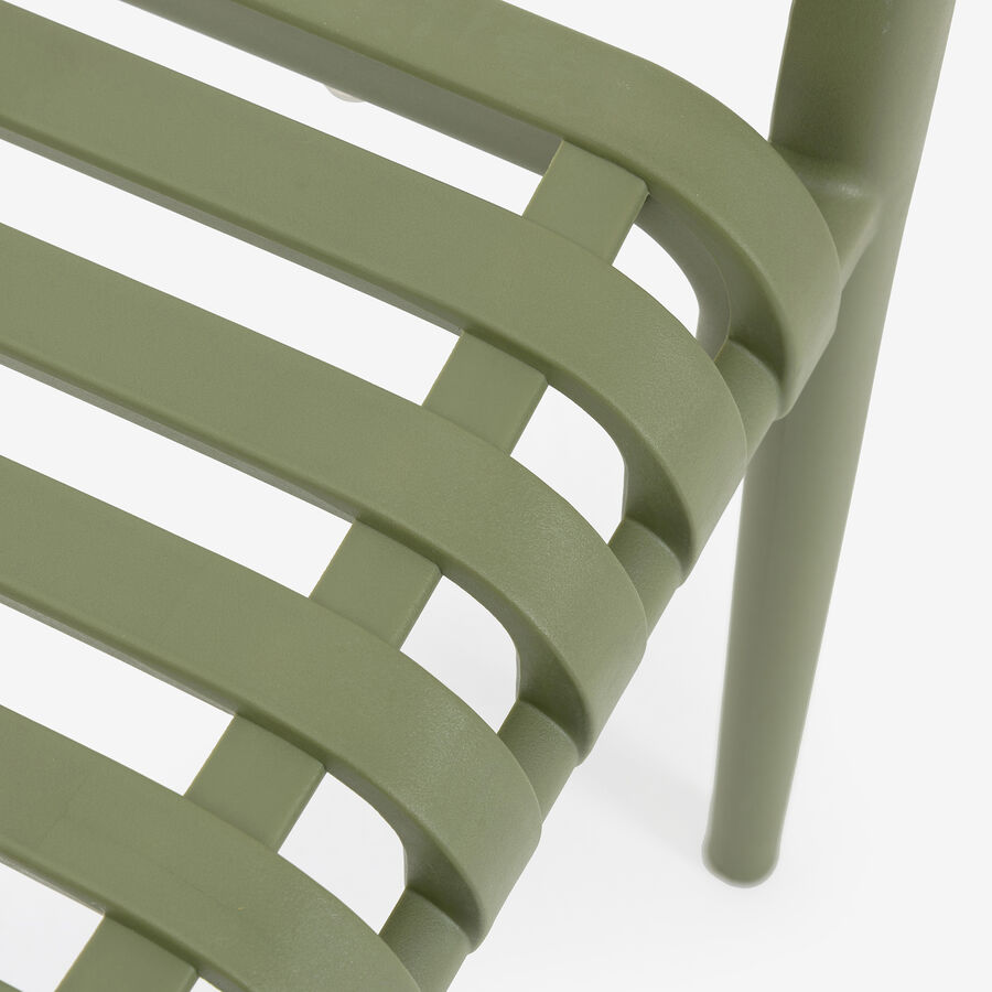 Silla de jardín verde Happel 55x81x57cm