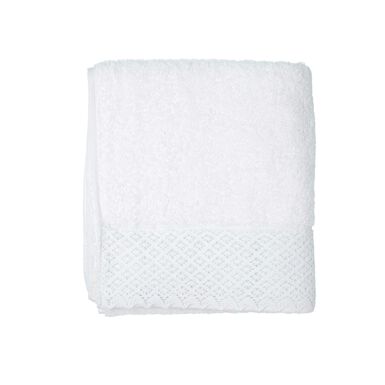 Toalla de ducha de algod&oacute;n 100% blanca Nido 70x140cm - 500 g/m&sup2;