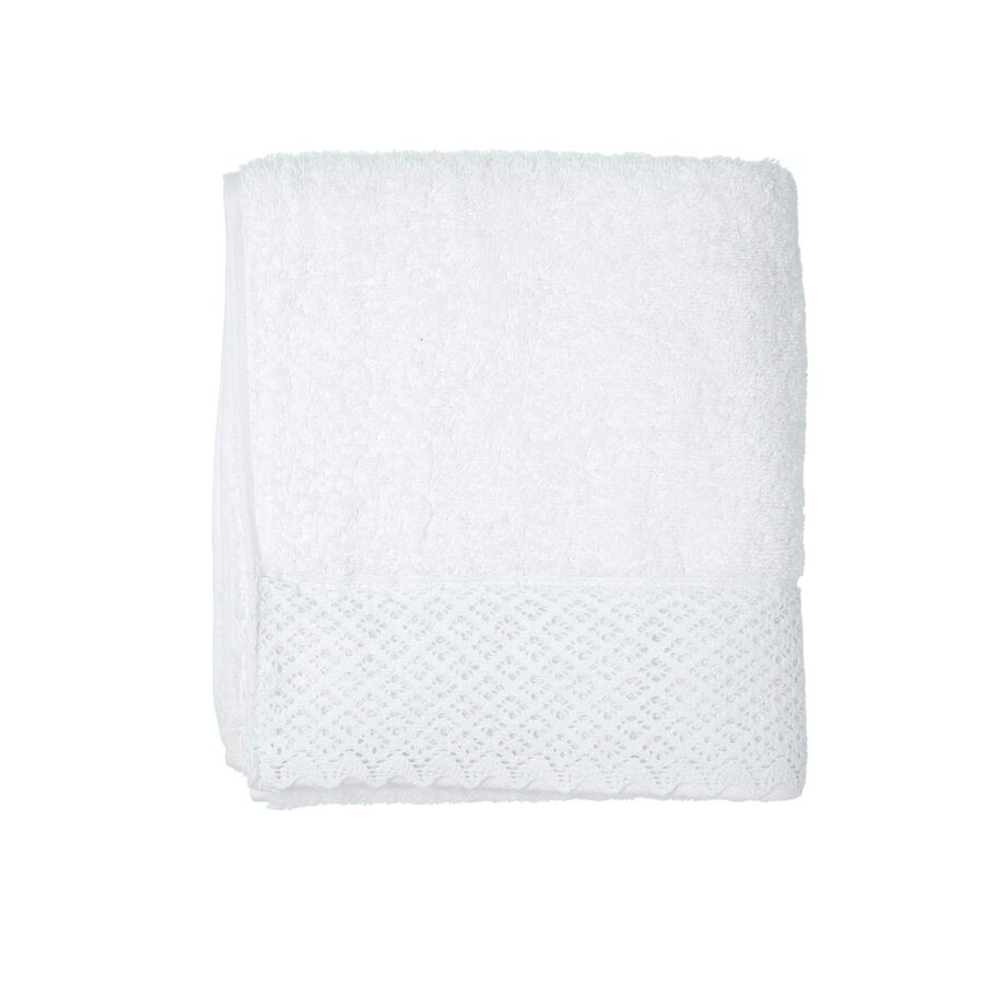 Toalla de ducha de algod&oacute;n 100% blanca Nido 70x140cm - 500 g/m&sup2;