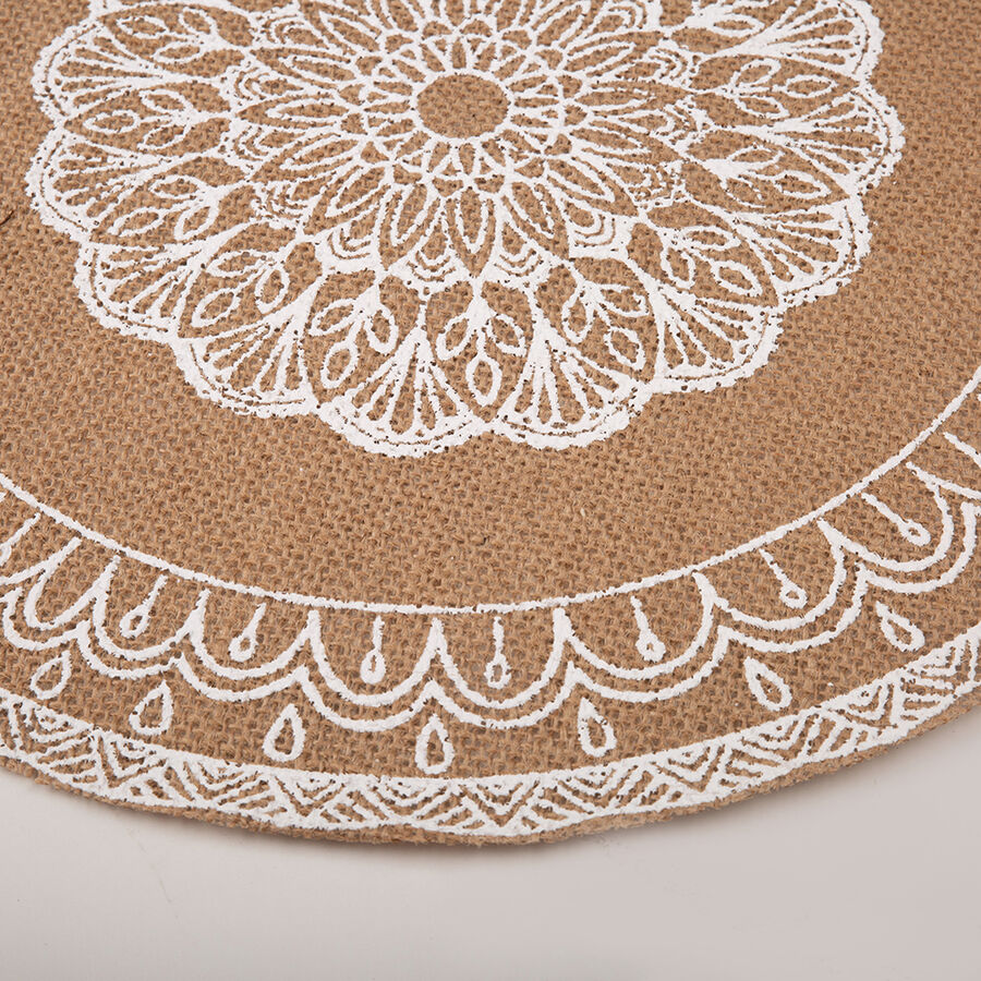 Mantel individual de yute Crochet &Oslash;38cm