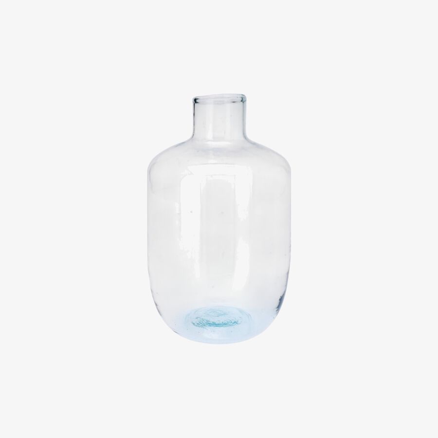 Jarrón de cristal reciclado Uriel Ø11x19cm