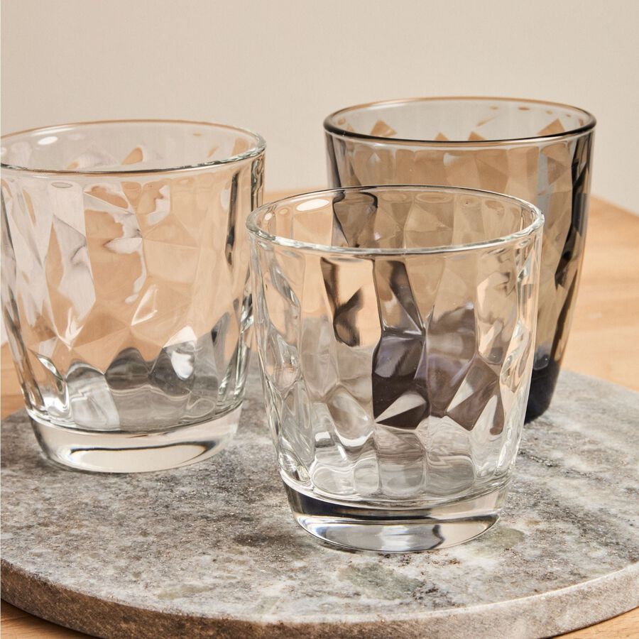 Vaso de agua de cristal transparente Diamond 30cl